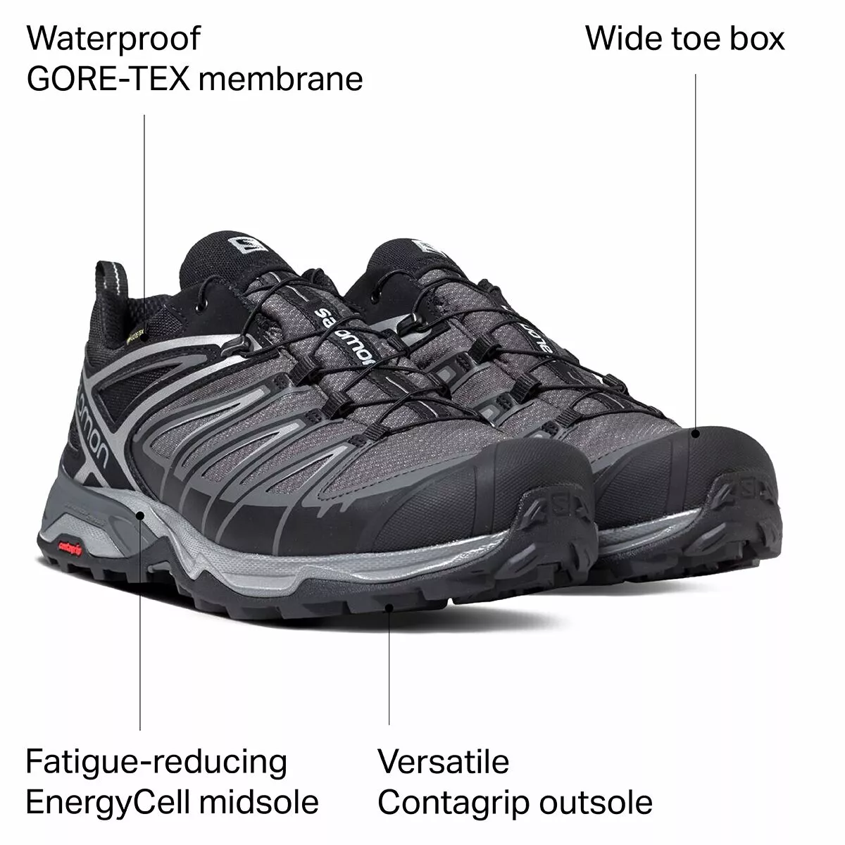 Salomon X Ultra 3 GTX Wide Hiking Shoe Men's 8 Salomon X Ultra 3 GTX Wide Hiking Shoe Men's - Image 8