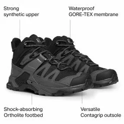 Salomon X Ultra 4 Mid GTX Wide Hiking Shoe Men's -Salomon Store BLMAPEBL D15