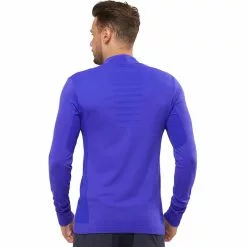Salomon Explore Seamless Half Zip Shirt Men's -Salomon Store CLEBLU D1 2