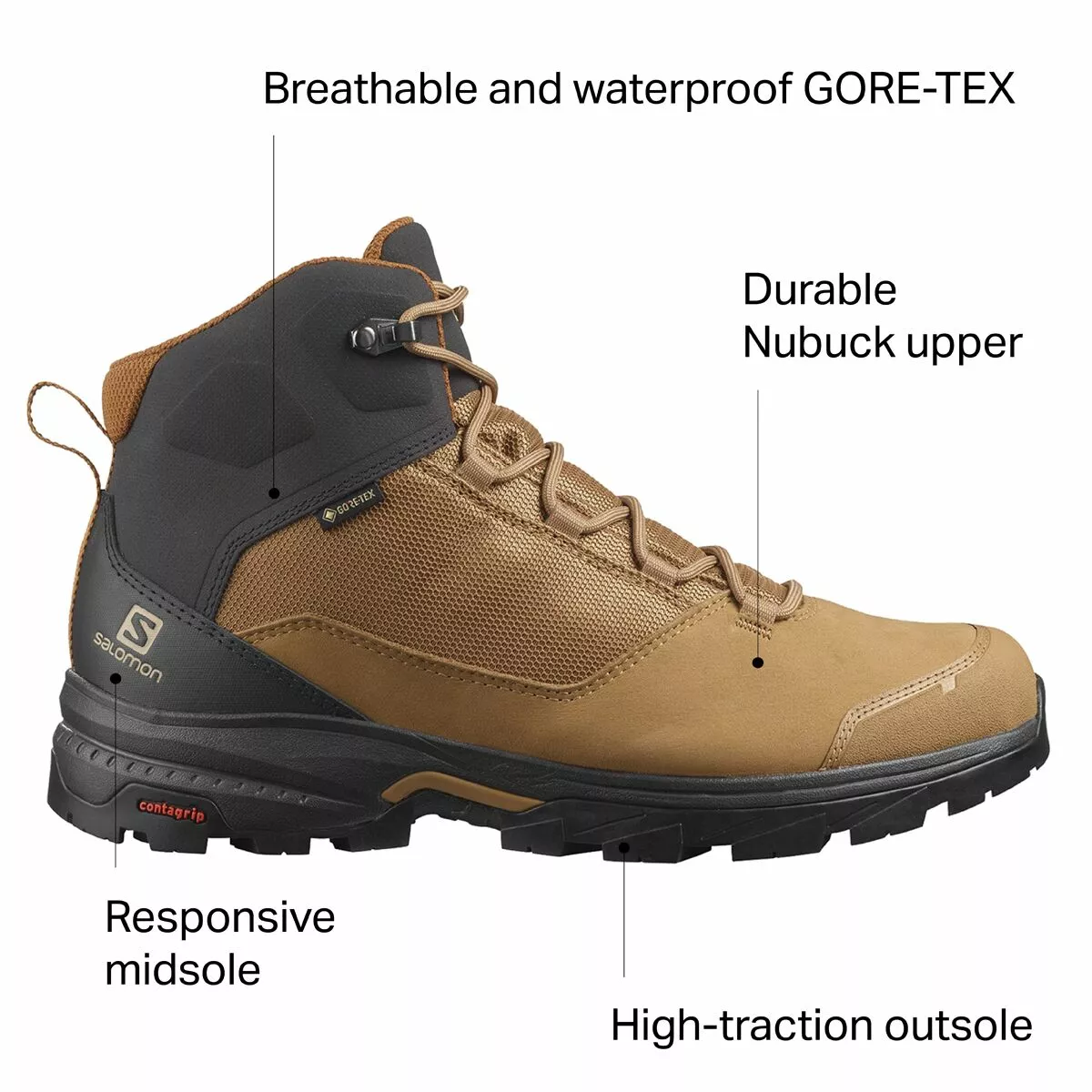 Salomon Outward GTX Backpacking Boot Men's 2 Salomon Outward GTX Backpacking Boot Men's - Image 2