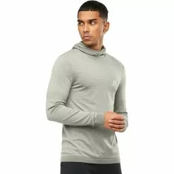Salomon Outspeed Wool Hooded Shirt Men's -Salomon Store WROIROHEA